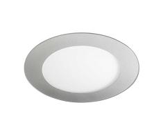 wonderlamp W-E000038, LÃ¡mpara downlight LED, 20 W, luz blanca, 4200Âº K, 1480 lm, aluminio, diÃ¡metro de 22,5 cm, color gris