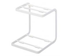 YAMAZAKI Soporte Organizador hogar | Acero | Estante para ollas, Aleación Hierro, Blanco