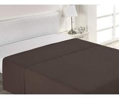 Sabanalia Combina Sábana encimera, Algodón-Poliéster, Chocolate, Cama 120