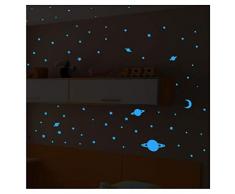 Ambiance-Live Pegatina Universo - 150 Estrellas y Planetas fosforescentes Acres