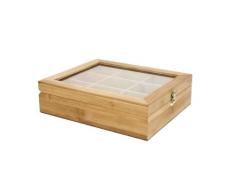 Bredemeijer TB009BN - Caja de tÃ© de 9 Compartimentos con Ventana