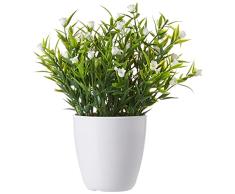 Pack 12 plantas surtidas artificiales con flores de 23 cm con maceta