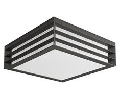 Philips Lighting myGarden MoonshinE Aplique y/o plafón, iluminación exterior, resistente a la humedad y la intemperie, IP44, casquillo E27, antracita
