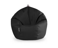 HAPPERS Puff Pelota Polipiel Indoor Negro