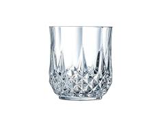 Cristal DArques Paris Longchamp â 6 vasos bajos de 32 cl de Kwarx â Brillo, transparencia y alta resistencia â Molduras icónicas â Fabricado en Francia