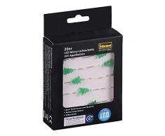 Idena LED cadena de luces con 20 pequeñas Árbol, hierro, multicolor, 125 x 1 x 1 cm