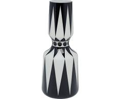 Kare JarrÃ³n de diseÃ±o de Gafas, jarrÃ³n de Mesa, Color Negro y Blanco, Altura del artÃ­culo 44 cm