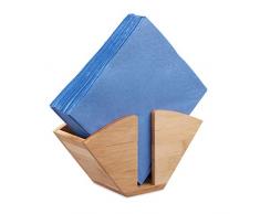 Relaxdays Servilletero, Madera, Marrón, 7.5x20x11 cm