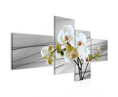 Runa Art 202041b - Cuadro de pared (200 x 100 cm, lienzo XXL, 4 piezas, fabricado en Alemania, listo para colgar), diseÃ±o de orquÃ­dea