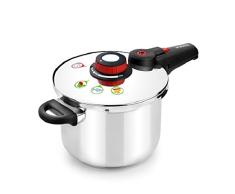 Monix Selecta Olla a presiÃ³n rÃ¡pida 7 litros con Sistema de selecciÃ³n de Alimentos y Cierre automÃ¡tico, Acero Inoxidable 18/11, Gris, 22 cm