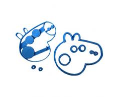 Cuticuter Peppa Pig Cortador de Fondant, Azul, 8x7x1.5 cm