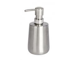 Wenko Solid Dosificador Jabón, Acero Inoxidable, Plata, 9x8x16 cm