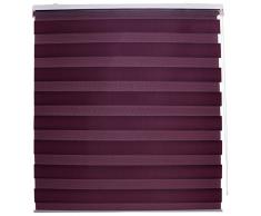 Blindecor Lira Estor Enrollable Doble Tejido Noche Y Día, Violeta, 160 x 250 cm
