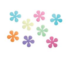 iDesign Juego de 8 Adhesivos Antideslizantes para la Ducha, Pegatinas Decorativas de plástico con diseño de Flores, Accesorios para bañera con ventosas, Multicolor