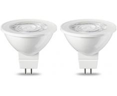 AmazonBasics Bombilla LED GU5.3 MR16, 4.5W (equivalente a 35W), Blanco Cálido- 2 unidades