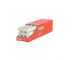 Bolsius - Velas rÃºsticas - Gris claro - Juego de 9 piezas - DuraciÃ³n de combustiÃ³n 13 horas - Sin perfume - Cera vegetal natural - Sin goteo - Sin aceite de palma - 27 x 2,3 cm