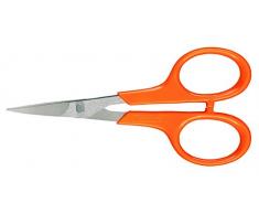 Fiskars 859808 - Tijeras curvas para manicura, punta afilada, diestros y zurdos, 10 cm