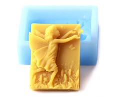 World Of Moulds Mundo de Hadas y Flores RectÃ¡ngulo Retrato Molde moldes, Silicona, 9,4Â x 7,1Â x 3Â cm