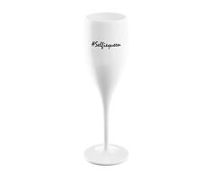 koziol Cheers NO. 1 SELFIEQUEEN, Champagne Glass, Prosecco Flute, 100 milliliters, Plastic