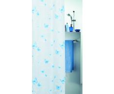 Spirella colección Butterfly, Cortina de ducha textil 180 x 200, 100% polyester, Azul