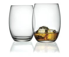 Alessi Mami XL Vasos para long drink en vidrio cristalino, set de 4, Glass