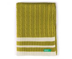 UNITED COLORS OF BENETTON.- Manta 140X190 cm 200Gsm 100% AlgodÃ³n De Punto Amarillo Rainbow