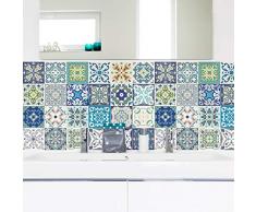 Pegatinas de Azulejos Adhesivas â Pegatina de Azulejos de Cemento â Decoración de Pared para baño y Cocina col-RV-0503_15x15cm