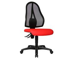 Topstar Open Point P Silla giratoria de Oficina, Tela, Rojo, 58 x 48 x 111 cm
