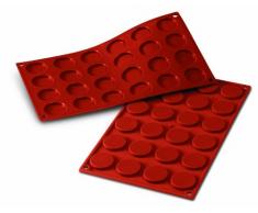 SF030 Molde de Silicona 24 cavidades con Forma de florentines, Color Terracota