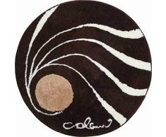 Grund Alfombra de Baño de Diseño COLANI, Ultra Suave y Absorbente, Antideslizante, 5 Años de GarantÃa, Colani 18, Alfombra de Baño 80 cm Redondo, Marrón