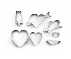 IBILI Set 7 Cortapastas San Valentin ESTAÃADOS, Centimeters