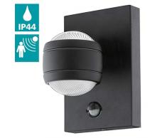 EGLO SESIMBA 1 lámpara de Pared, De plástico, Black, 13 x 14 x 19.5 cm