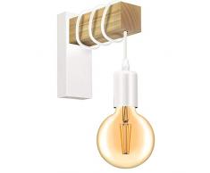BÂ·LED BARCELONA LED BarcelonaLED Aplique Pared LÃ¡mpara Colgante de Madera Natural con PortalÃ¡mparas E27 Estilo Vintage Retro NÃ³rdico para Pasillo Dormitorio SalÃ³n