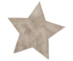 Pilepoil - Alfombra infantil, diseño de estrella, color beige 140 x 140 cm - piel artificial - Fabricado en Francia
