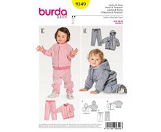 Burda patrÃ³n Kids 9349Â -Â Chaqueta y PantalÃ³n, Papel, Color Blanco, 19Â x 14Â x 0,5Â cm