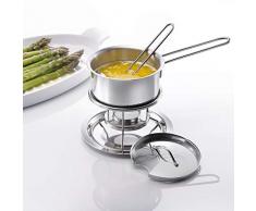 Westmark Cazo para calentar salsas y mantequilla, Con tapa, Cuchara de salsa y calentador, Acero inoxidable, Color: plata, 62262260
