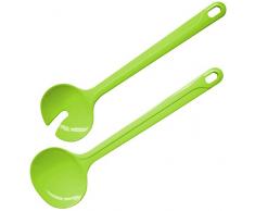 Fackelmann Cubiertos para Ensalada, Plástico, plástico, Verde, 29.5 x 8,2 x 2,6 cm