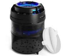 CONOPU Lampara Antimosquitos Interior - 6W Matamoscas Electrico Anti Mosquitos Entrega con Parches, 365nm UV LÃ¡mpara Antimosquitos Exterior, Mata Mosquitos Electrico para el Hogar de Interior, Negro