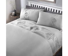 Rapport Boston-Duvet-Cover-Set-Grey Double Juego de Cama, Gris