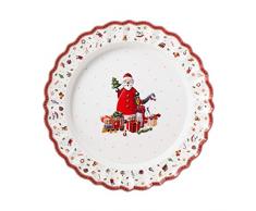 Villeroy & Boch 14-8585-2905 - Toys Delight bandeja de servicio, plato de servicio redondo de porcelana Premium, apta para microondas, multicolor/rojo/blanco, 45 cm