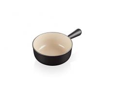 Le Creuset Cazo fondue de hierro fundido, 22 cm, Negro Mate, 20007220002460