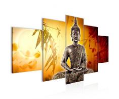 BilligerLuxus 500351b - Lienzo decorativo (200 x 100 cm, tamaÃ±o XXL, 5 piezas, fabricado en Alemania, listo para colgar), diseÃ±o de Buda