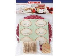 Leifheit Kit de Accesorios de Conservación - Decoración para conservas caseras, tela, multicolor