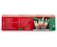 Konstsmide 6300-103 - Mini guirnalda de bombillas LED (10 diodos de luz blanca cálida, diseño retro, 230 V, 0.76 W, para interiores, cable transparente)