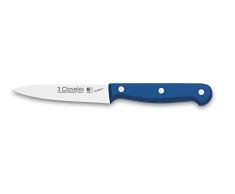 3 Claveles Cuchillo mondador Uniblock de 10 cm, Acero Inoxidable, Azul, 24x4x1.5 cm