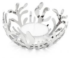 Alessi ESI21 - Portavelas de acero, color plateado