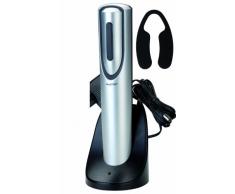 Berghoff 1100197 - Sacacorchos elÃ©ctrico, diÃ¡metro 5.5cm, cortador aluminio incluido, abre hasta 30 botellas, base carga y USB, carga 6 8 horas, metalizado