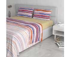 Juego de Cama 100% Microfibra Fantasy, Rayas, matrimonial