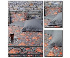 Lovely Casa HP30100003 Paloma-Juego de Cama Funda nórdica de 240 x 220 cm, 2 Fundas de Almohada de 63 x 63 cm, algodón, Color Gris