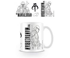 Star Wars The Mandalorian MG25721 - Taza de cerámica (315 ml), diseño con textoLine Art)